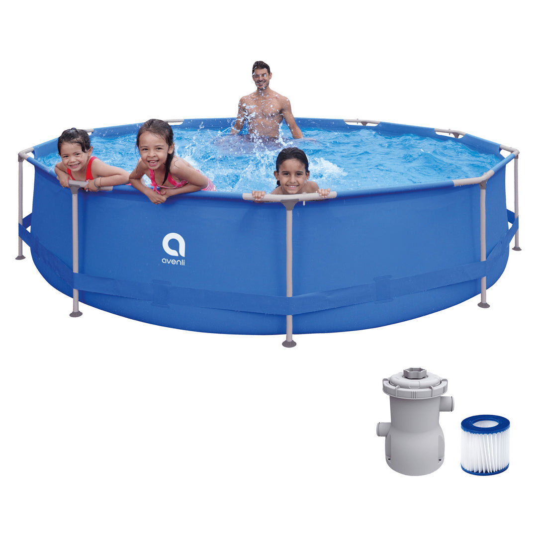 AVENLI Round Frame Pool, 366x76, Set, Capacity 6125 l