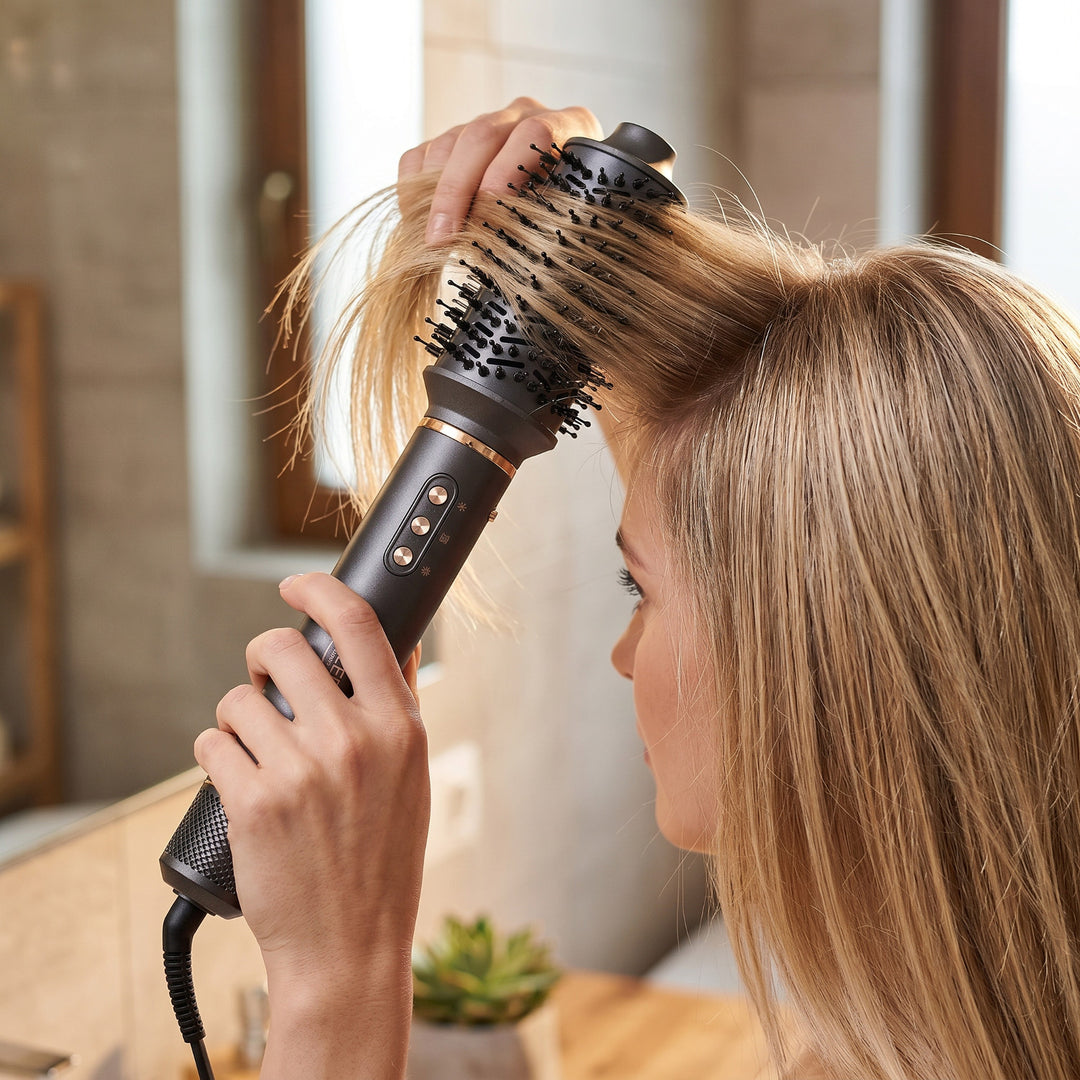 7-in-1 Hair Dryer and Curler - 7 attachments, ionization, cool air, 3 heat settings, 3 speed settings, travel case, AD 2030, Adler