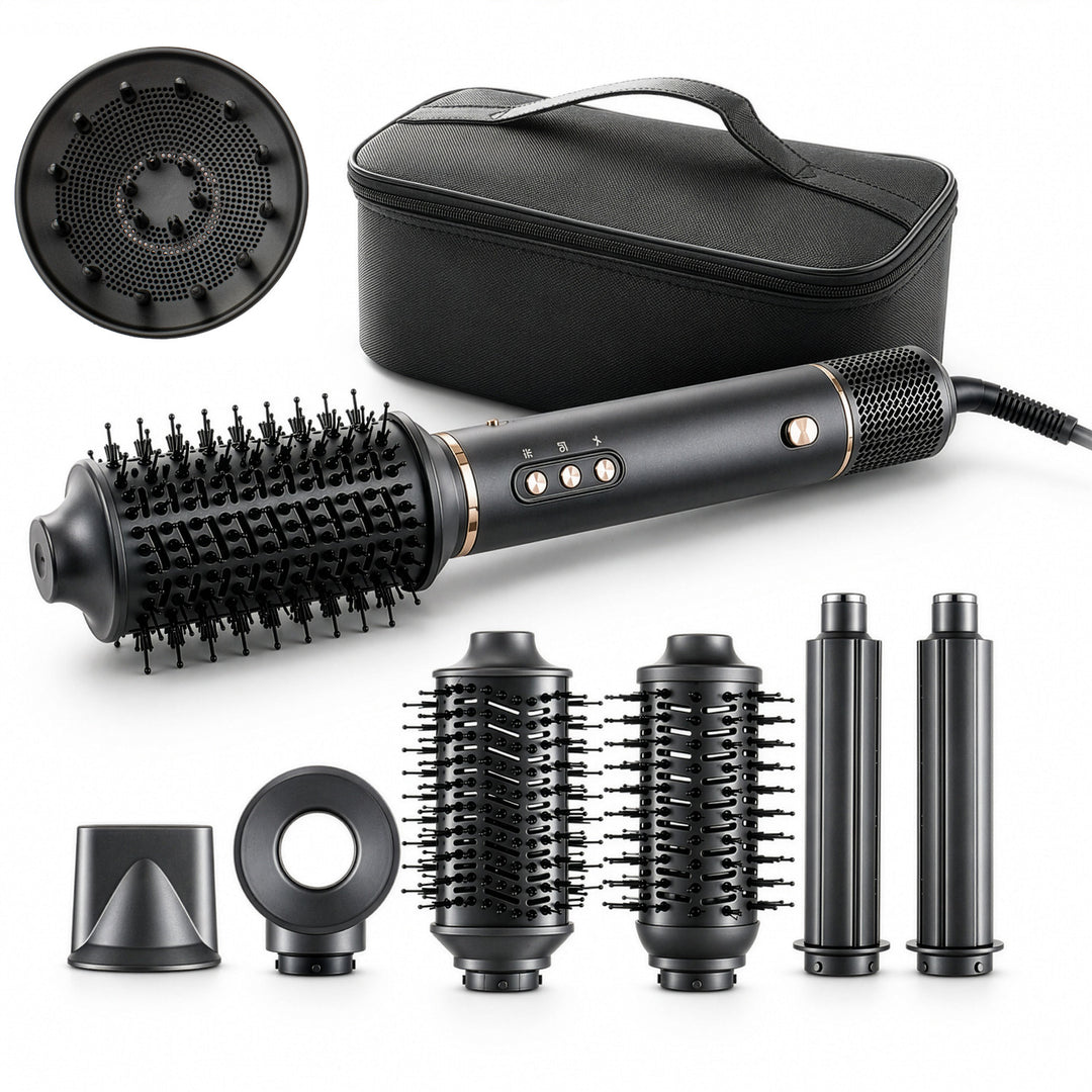 7-in-1 Hair Dryer and Curler - 7 attachments, ionization, cool air, 3 heat settings, 3 speed settings, travel case, AD 2030, Adler