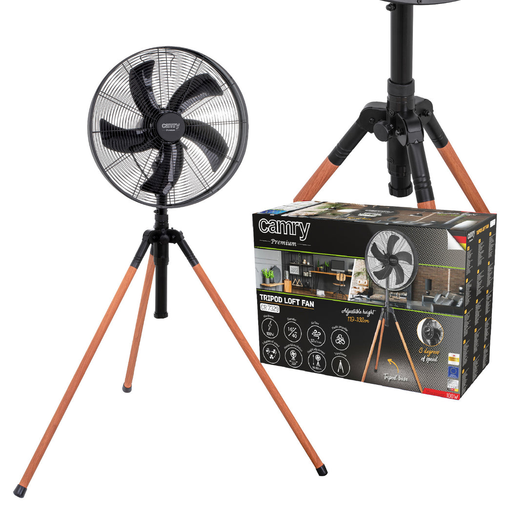 Ventilateur sur pied Loft 40 cm / 16”, hauteur 119-132 cm, CR 7329, Camry