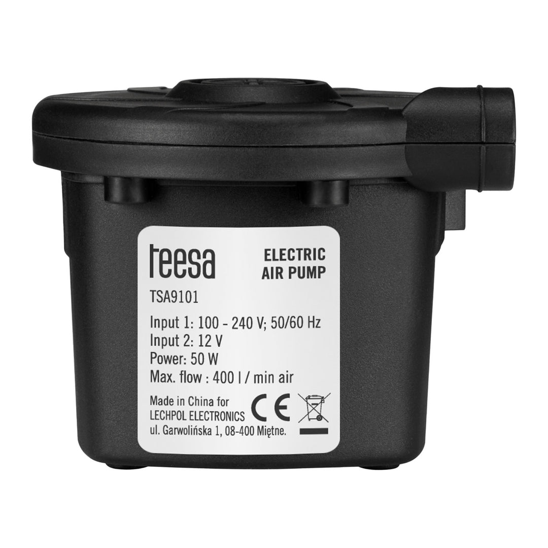 Electric Pump for Mattresses and Pools, 12 V, 230 V, Teesa
