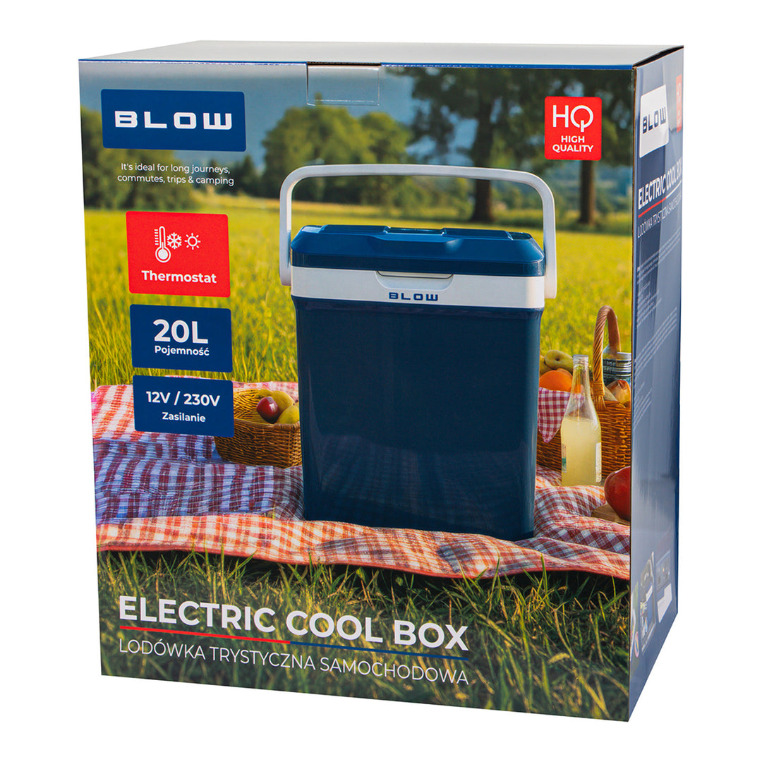 Blow Car Cooler, 20L capacity, cooling and heating, thermostat, carrying handle, 44-315#