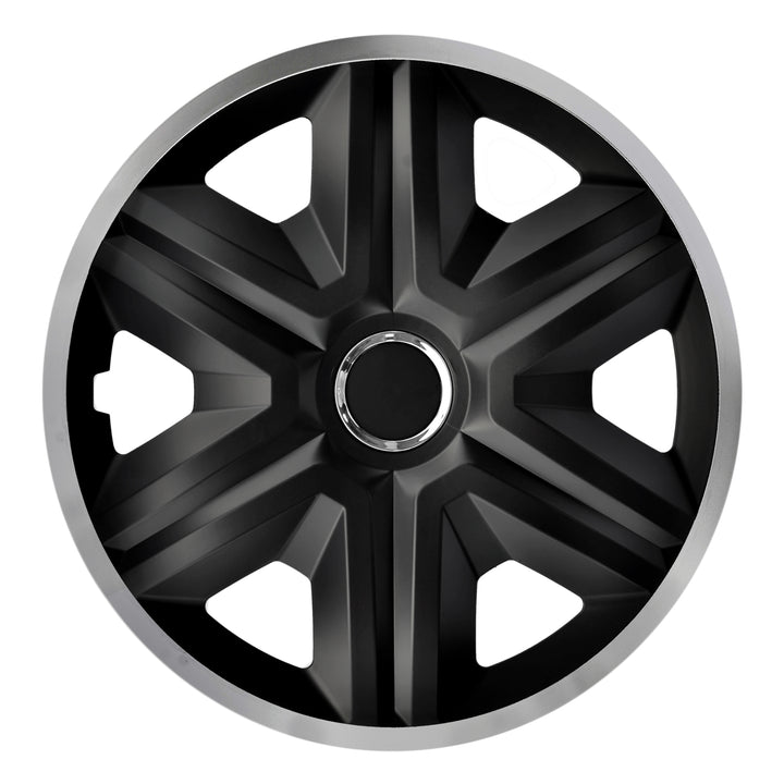 Universelle 14-Zoll-Radkappe NRM Fast Lux, silber-schwarz, 1 Stück
