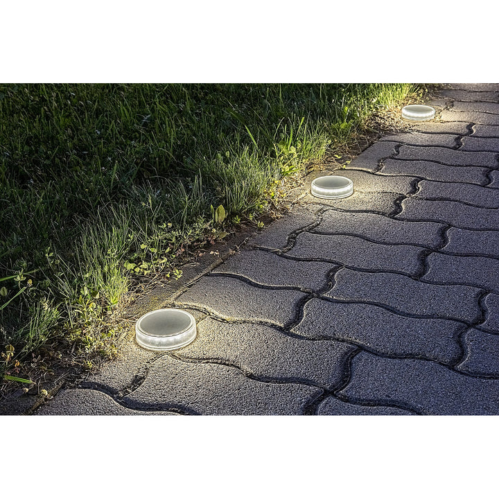 Trillo 0.3W LED Solar Light, twilight sensor, clear, IP65, K 4000, 77175, 4 pieces