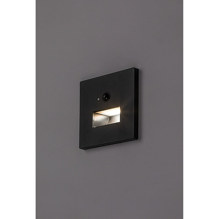 Lampe Lunca LED 1 W IP20 noire 3 000, 4 500, 6 500 K, détecteur de mouvement, détecteur de luminosité, 77197, 2 pièces