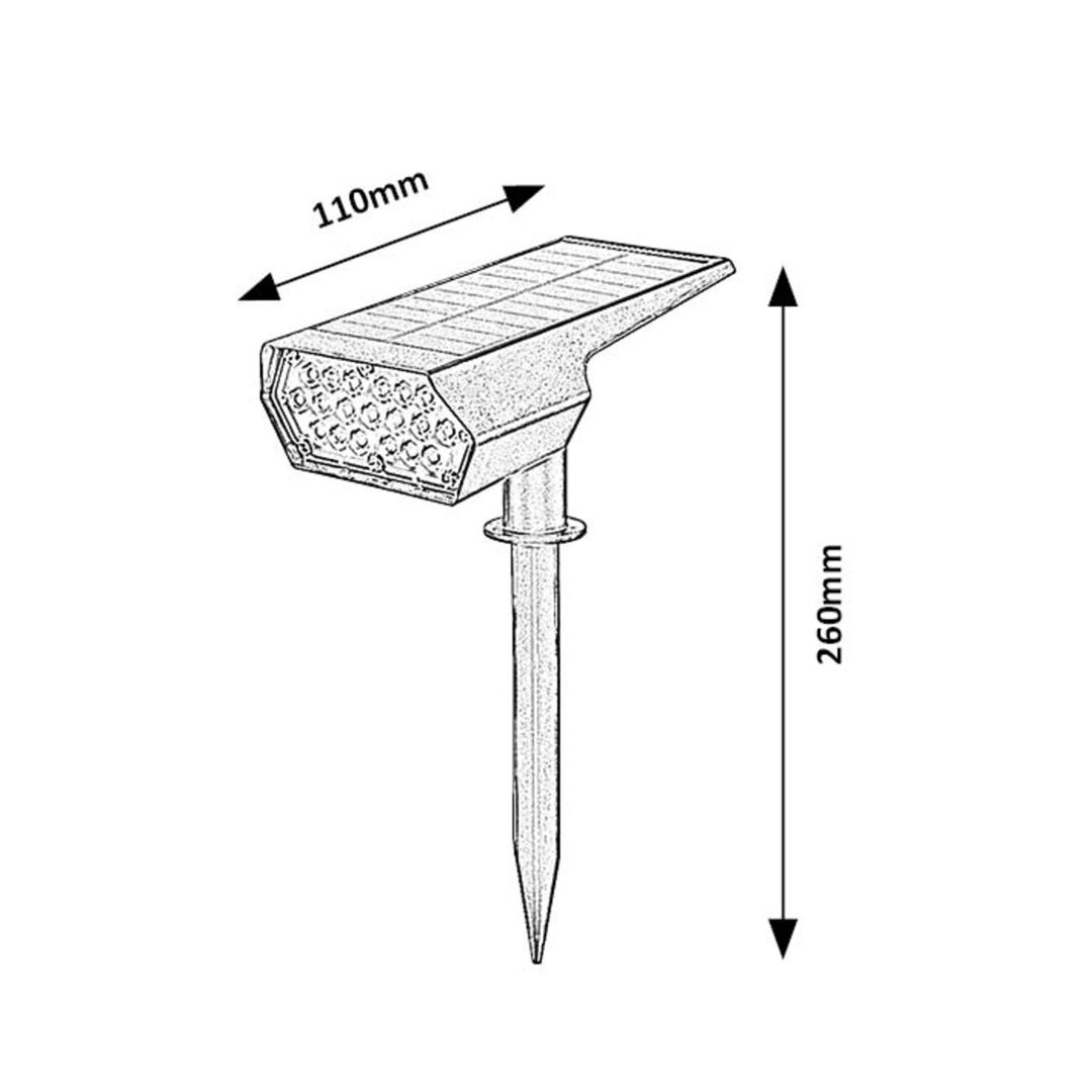 Rabalux Nantes Solar Light, 50 LM IP65, Black, 0.5W LED, 77088, 4 pieces
