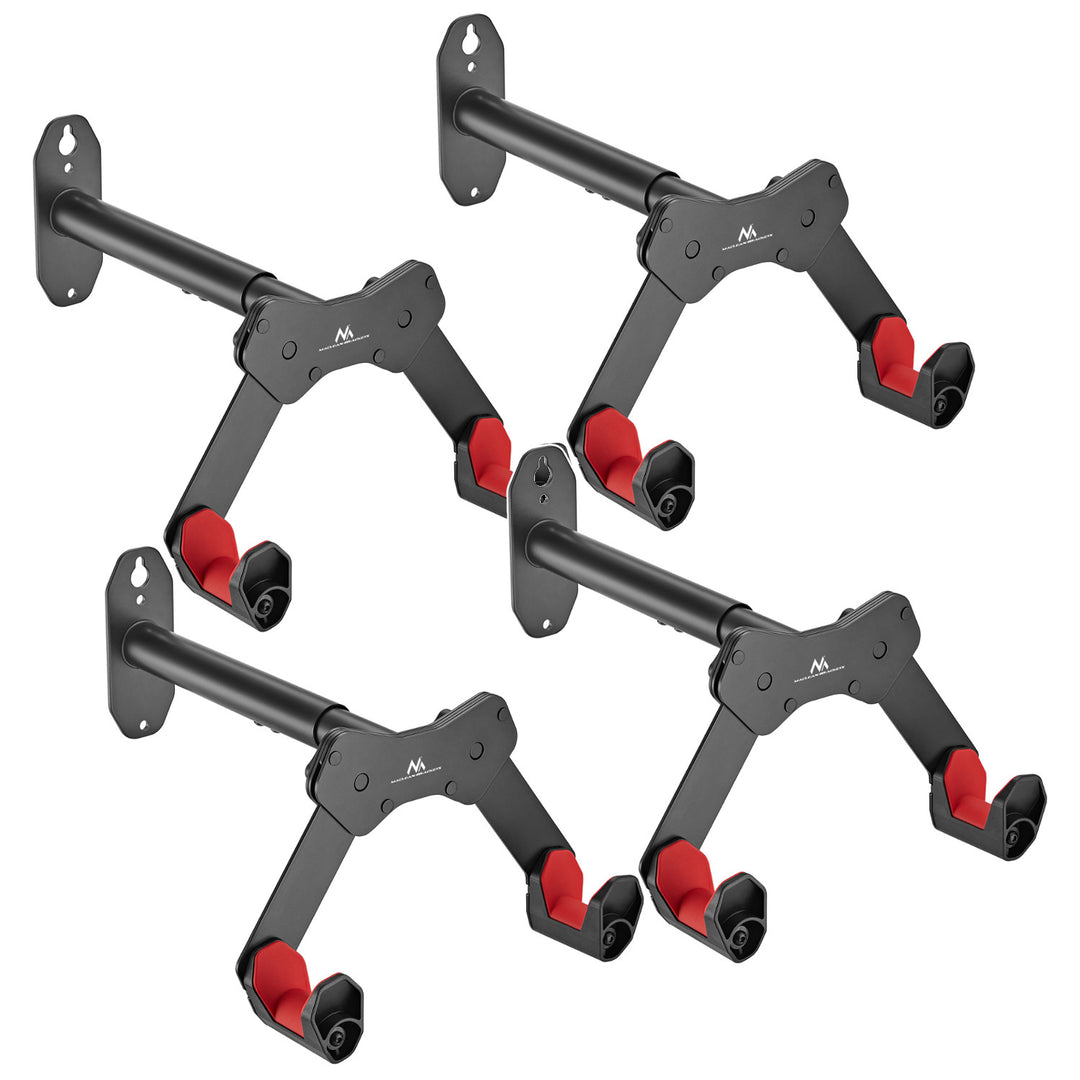 Maclean Wall-Mounted Bike Rack, 25 kg max, MC-457, 4 pieces