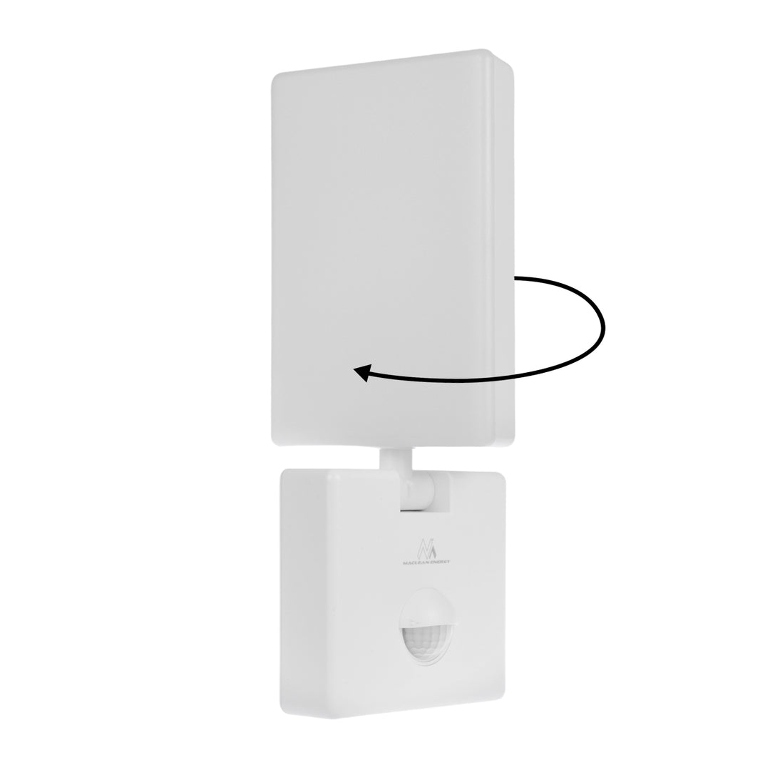 Maclean LED Light with Motion Sensor, PIR Motion Sensor, White, 10W, IP65, 800 lm, Neutral White (4000K) MCE516 W, 2 pieces