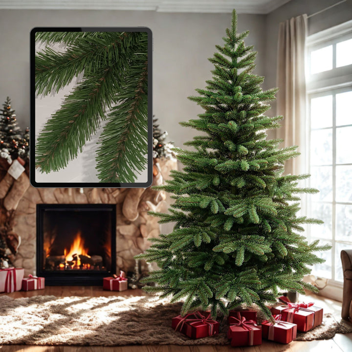 Artificial Christmas tree, Spanish fir, PVC, 250 cm tall, metal stand
