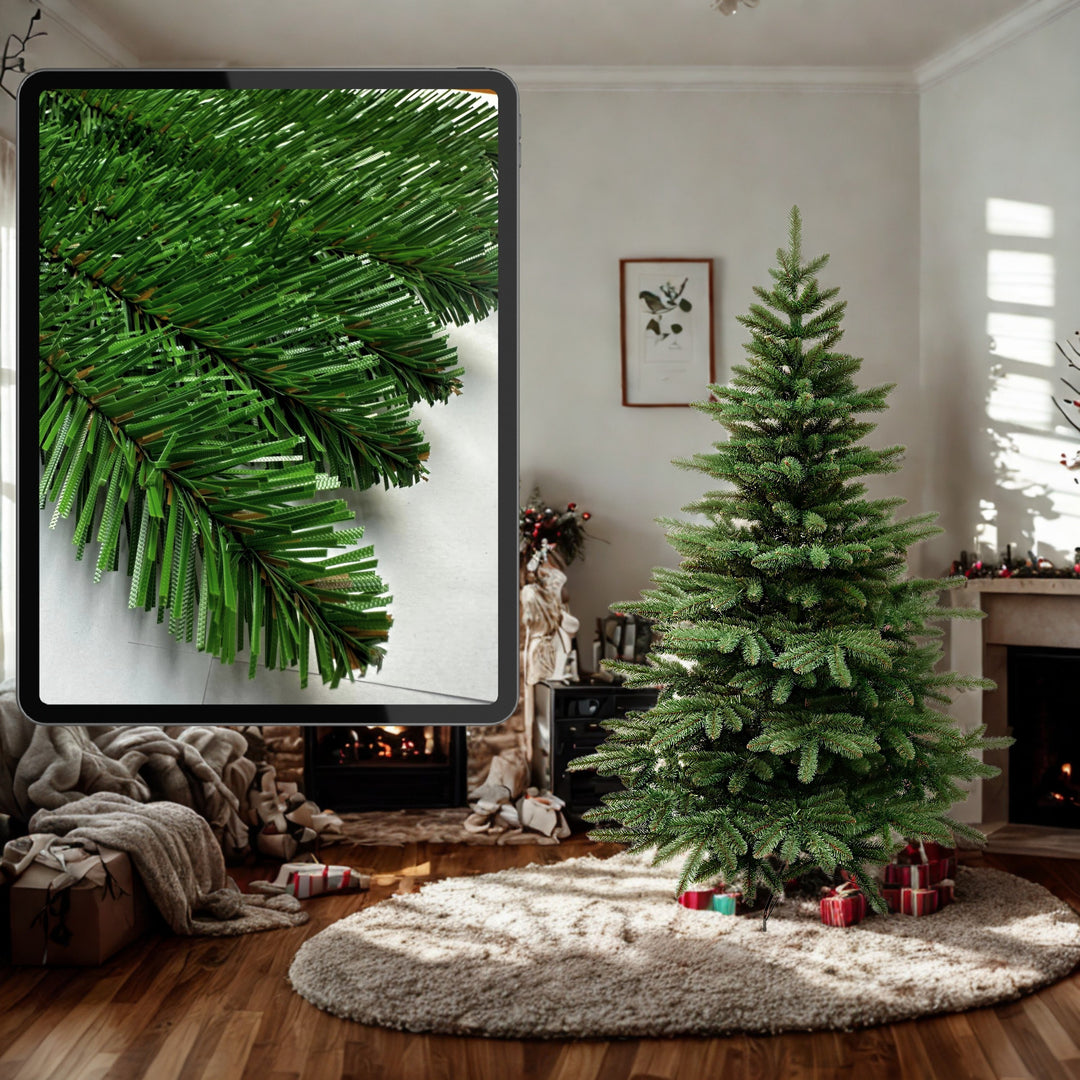 Artificial Christmas tree, Spanish fir, PVC, 250 cm tall, metal stand