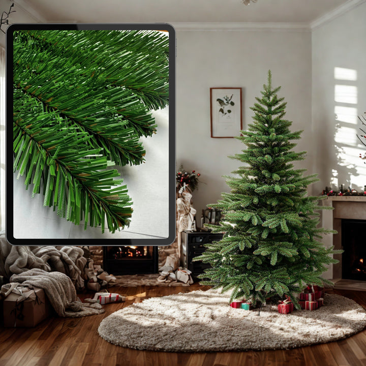 Artificial Christmas tree, Spanish fir, PVC, 250 cm tall, metal stand