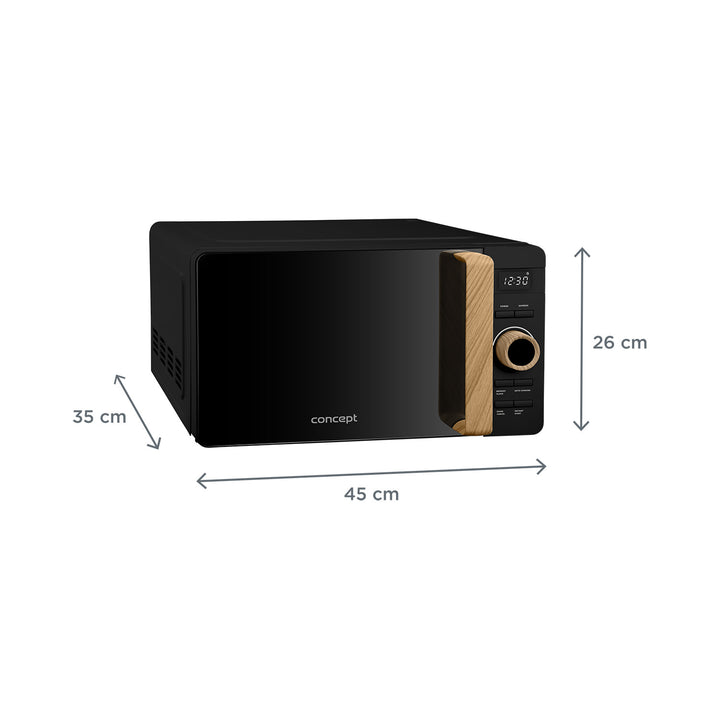Concept Microwave Oven, 5 power levels, defrost function, 20L capacity, 800W power, black, MT3520bc
