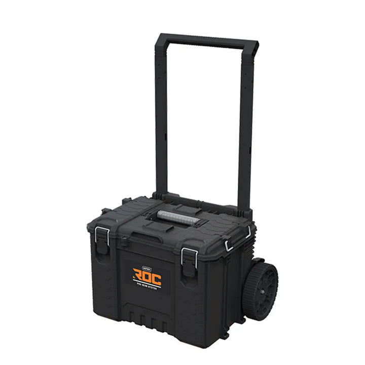 Set of 3 Keter ROC Pro Gear 2.0 tool chests, total capacity 110L, IP65 protection, removable telescoping handle, padlockable, 256982