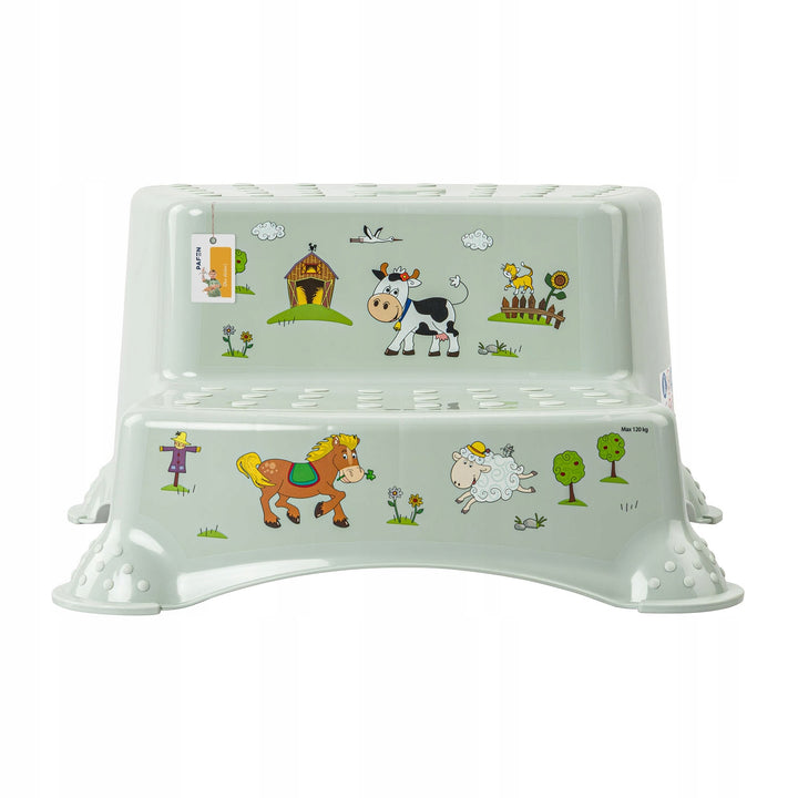 Escalera infantil de dos peldaños Keeeper, con función antideslizante, serie «Funny Farm», capacidad de carga de hasta 120 kg, 1003132006300