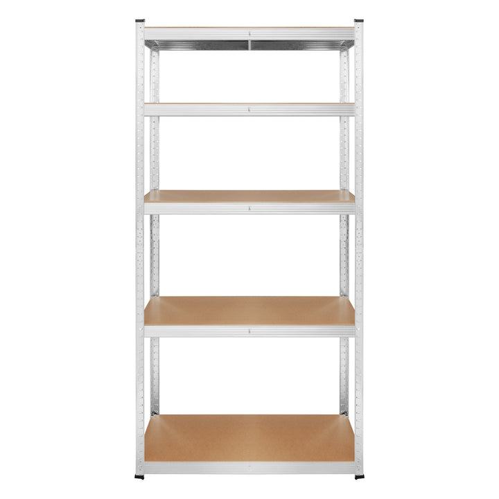 Metall-Lagerregal, 5 Fachböden, maximale Tragkraft bis zu 750 kg, 180 x 90 x 40, silberfarben, Rebel