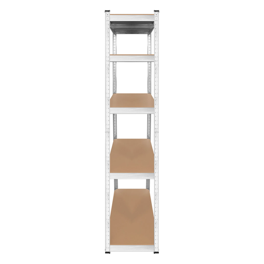 Metall-Lagerregal, 5 Fachböden, maximale Tragkraft bis zu 750 kg, 180 x 90 x 40, silberfarben, Rebel