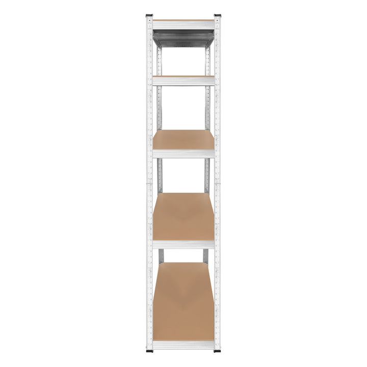 Metall-Lagerregal, 5 Fachböden, maximale Tragkraft bis zu 750 kg, 180 x 90 x 40, silberfarben, Rebel