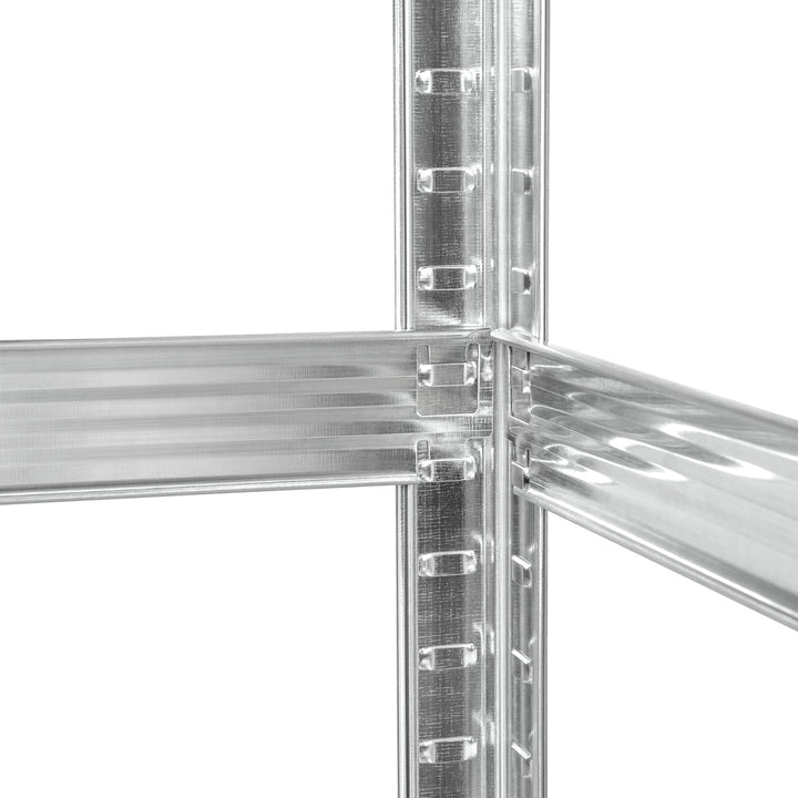 Metall-Lagerregal, 5 Fachböden, maximale Tragkraft bis zu 750 kg, 180 x 90 x 40, silberfarben, Rebel