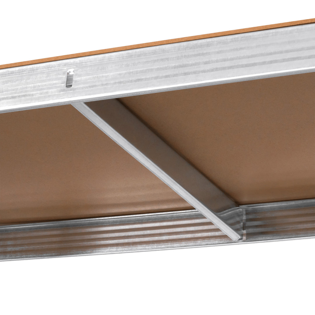 Metall-Lagerregal, 5 Fachböden, maximale Tragkraft bis zu 750 kg, 180 x 90 x 40, silberfarben, Rebel