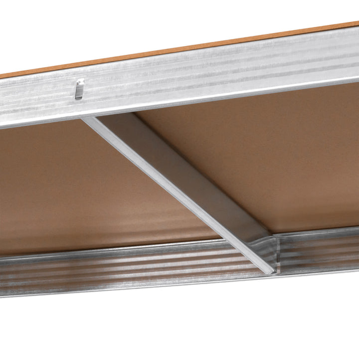 Metall-Lagerregal, 5 Fachböden, maximale Tragkraft bis zu 750 kg, 180 x 90 x 40, silberfarben, Rebel