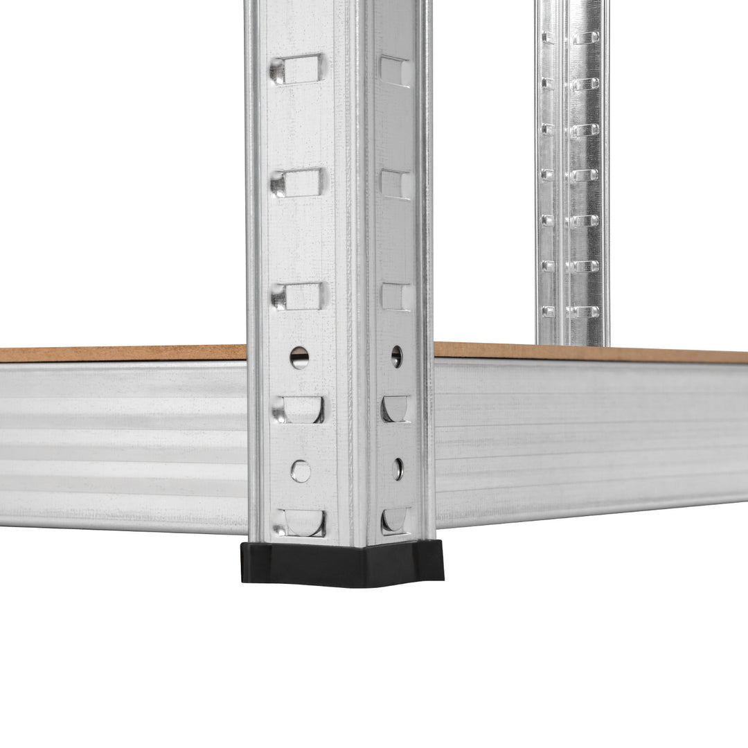 Metall-Lagerregal, 5 Fachböden, maximale Tragkraft bis zu 750 kg, 180 x 90 x 40, silberfarben, Rebel