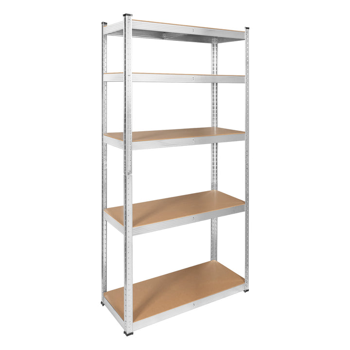 Metall-Lagerregal, 5 Fachböden, maximale Tragkraft bis zu 750 kg, 180 x 90 x 40, silberfarben, Rebel