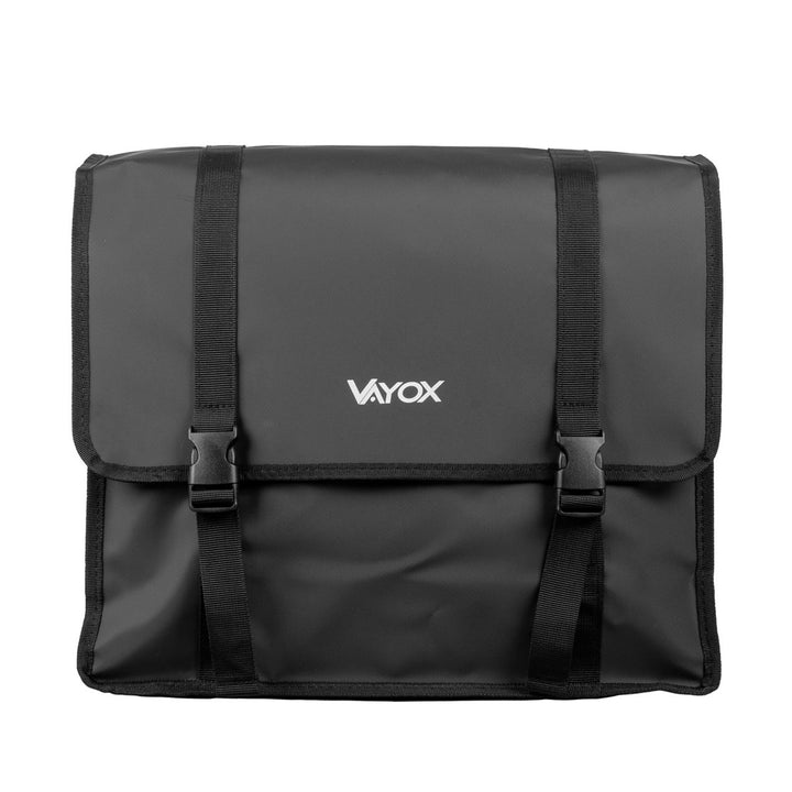 Doppelte PVC-Fahrradtasche für den Gepäckträger mit Halterung, schwarz, 40 l, VA0446, Vayox