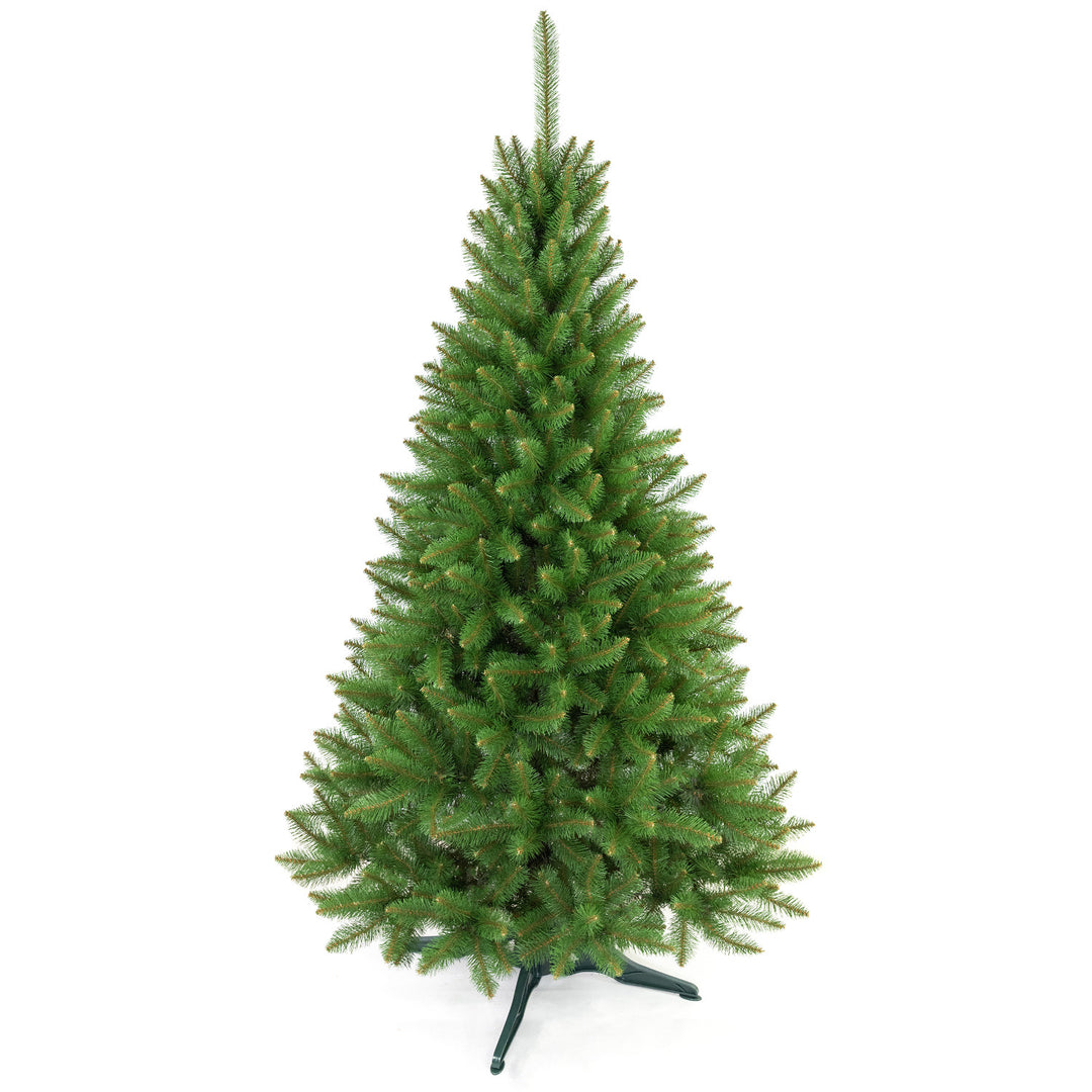 Árbol de Navidad de abeto con soporte Premium de 220 cm, frondoso y realista, Damich