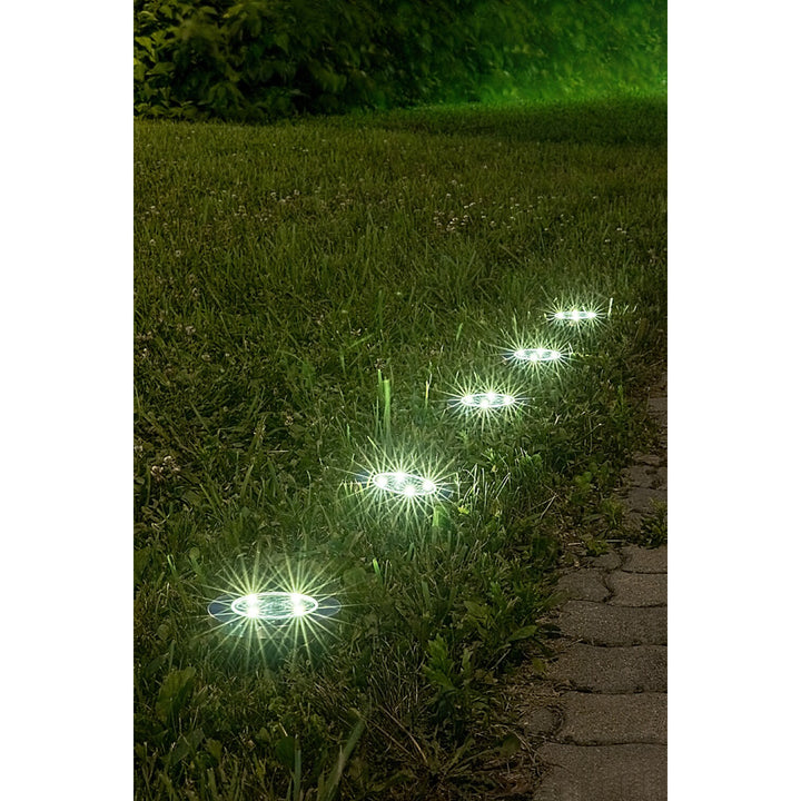 Rabalux Dannet Solar Garden Light, IP44, Satin Chrome, 7975, 2 pieces