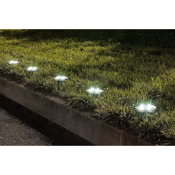Rabalux Dannet Solar Garden Light, IP44, Satin Chrome, 7975, 2 pieces