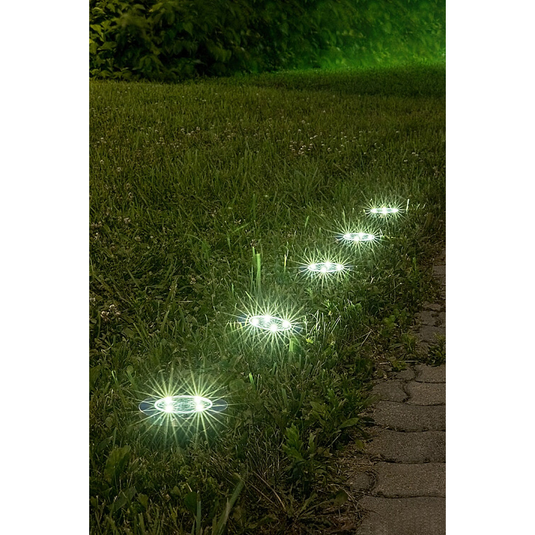 Rabalux Dannet Solar Garden Light, IP44, Satin Chrome, 7975, 4 pieces