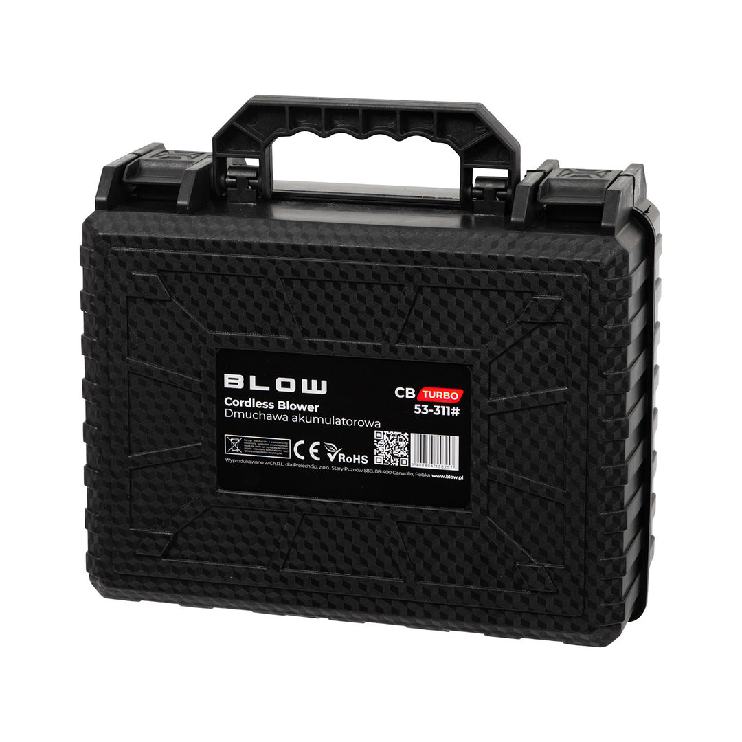 BLOW 21V CB TURBO Cordless Blower, 130,000 RPM, 2.4 Ah, Carrying Case