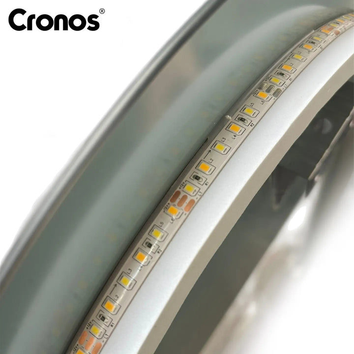 Cronos Heated Mirror, oval, 50x80 cm, LED in three colors, IP44 protection, anti-fog system