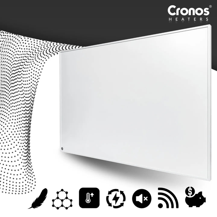 Cronos Graphene Infrared Heater, 580W, white, heats rooms up to 16 m², remote control, PRO CGP-580TWP
