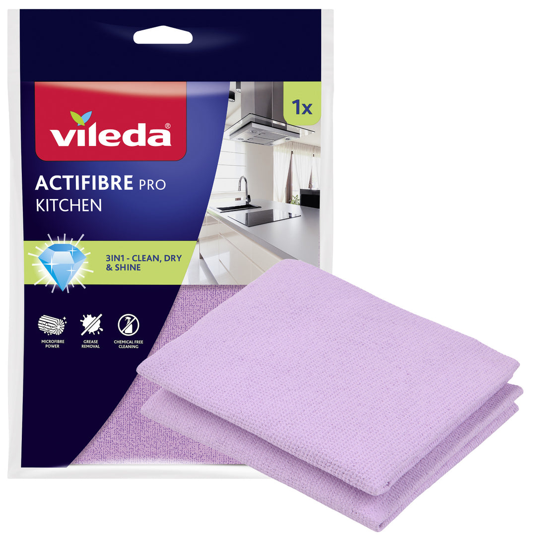 Vileda Actifibre Pro Kitchen Cloth, 1 pc., microfiber, PVA coating, machine washable up to 60°C, 183303