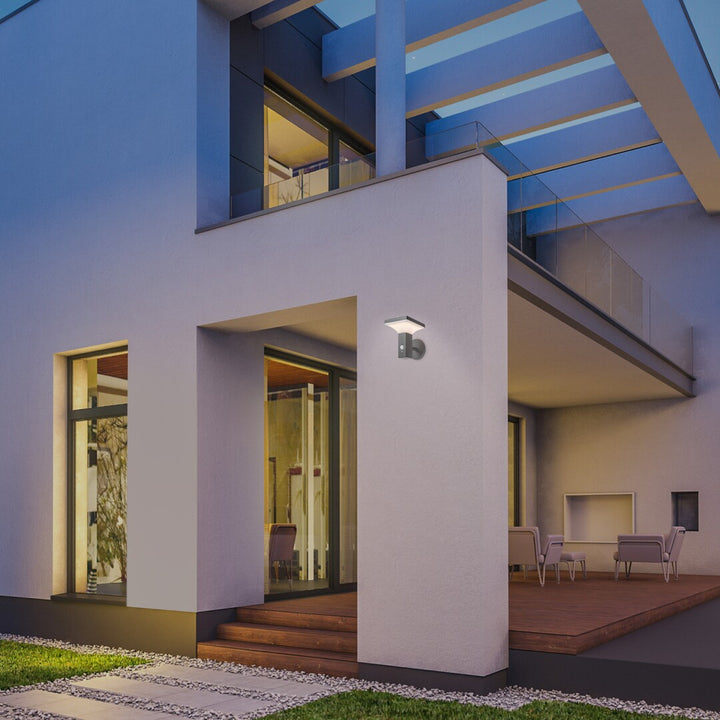 Lámpara Rabalux, de pared, para exterior, solar, IP44, LED de 4 W, Geleen, 2 unidades