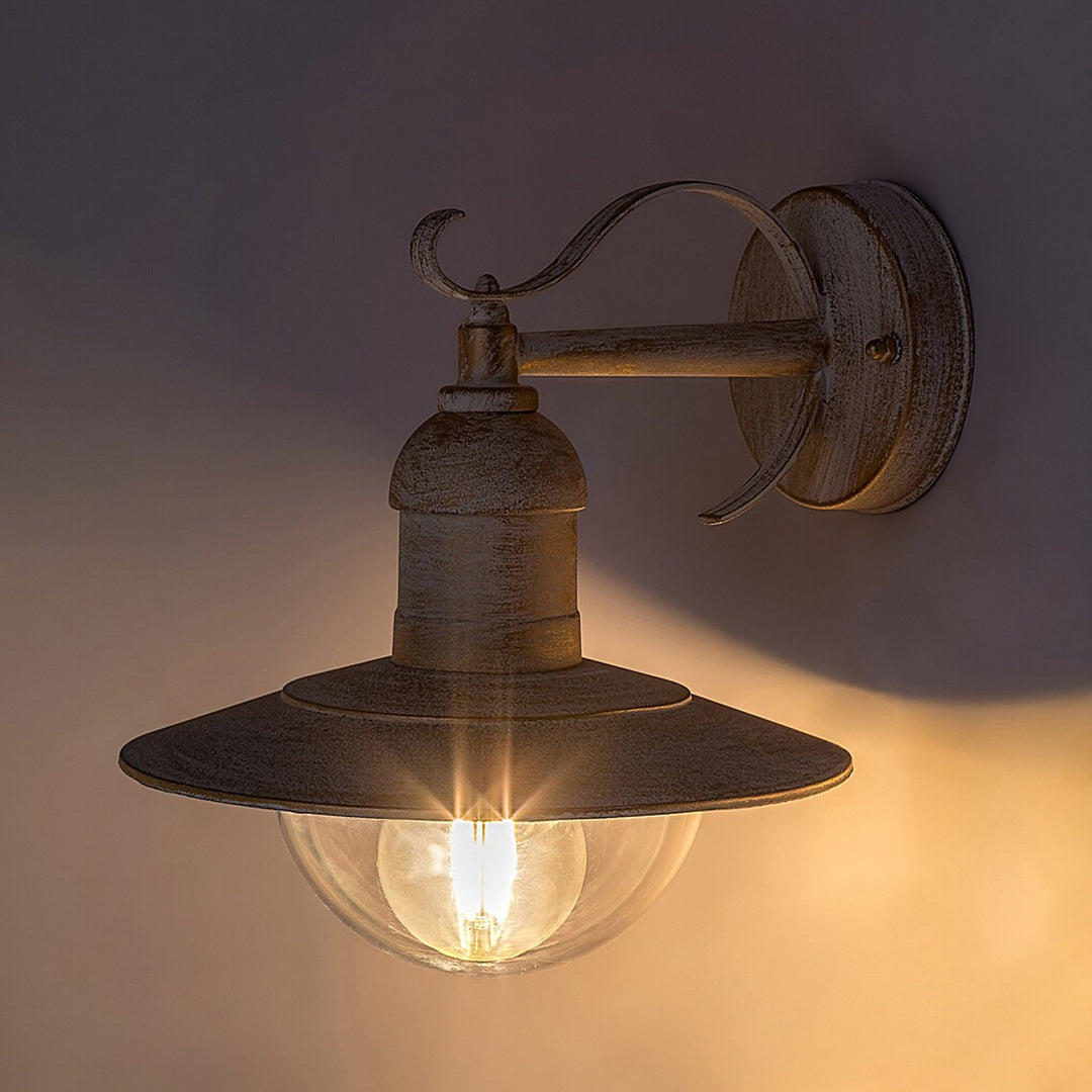 Rabalux Wall Sconce, Outdoor, IP44, E27, max 60W, Antique White, Oslo, 4 pieces