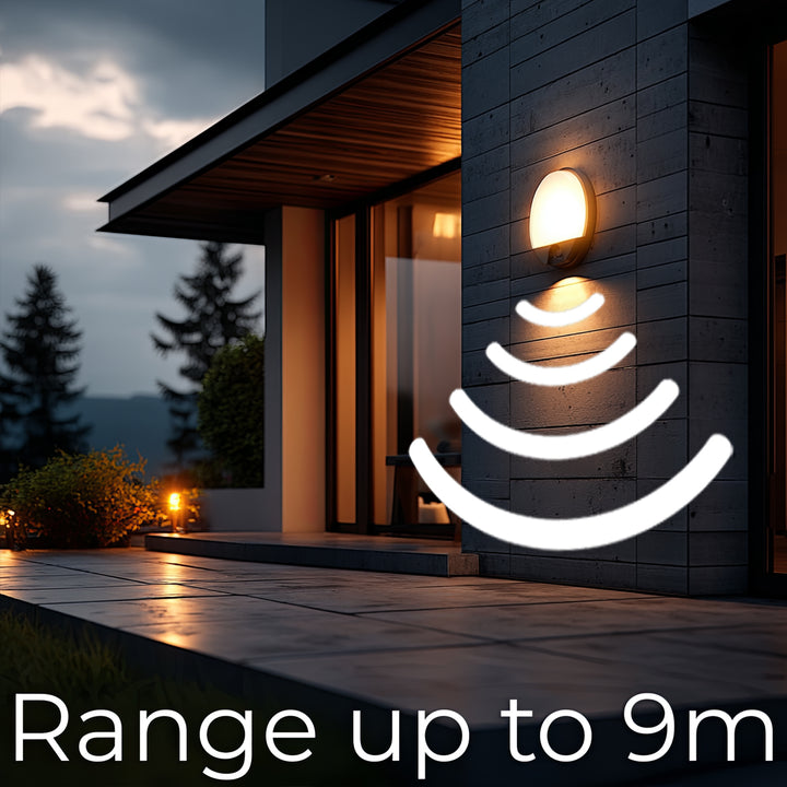Maclean LED Light with Motion Sensor, PIR Sensor, Gray, 15W, IP54, 1100 lm, Neutral White, MCE291 W, 2 pieces