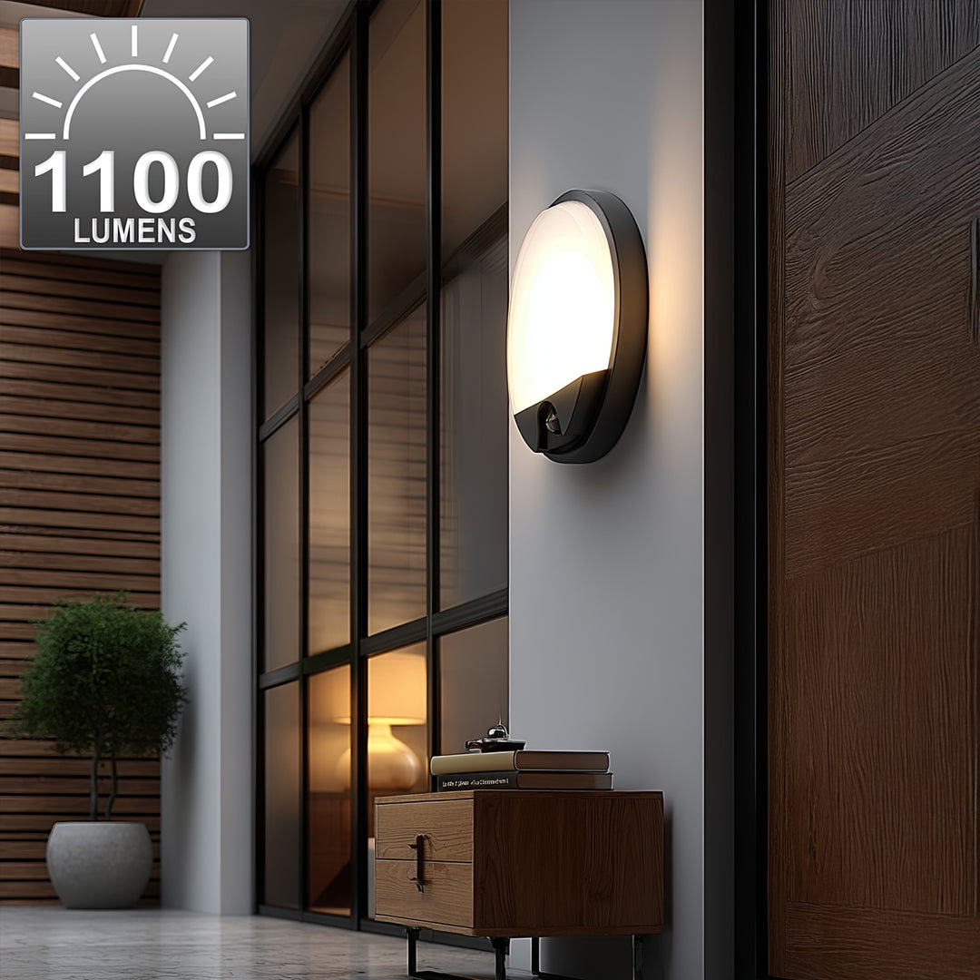 Maclean LED Light with Motion Sensor, PIR Sensor, Gray, 15W, IP54, 1100 lm, Neutral White, MCE291 W, 2 pieces