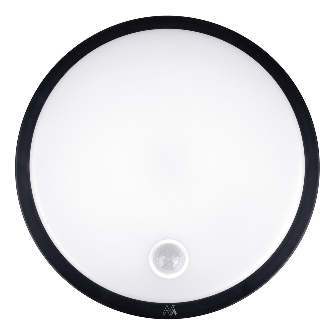 Lámpara LED con sensor de movimiento Maclean, sensor PIR, color negro, 10 W, IP65, 1000 lm, luz neutra, MCE525 B, 2 unidades