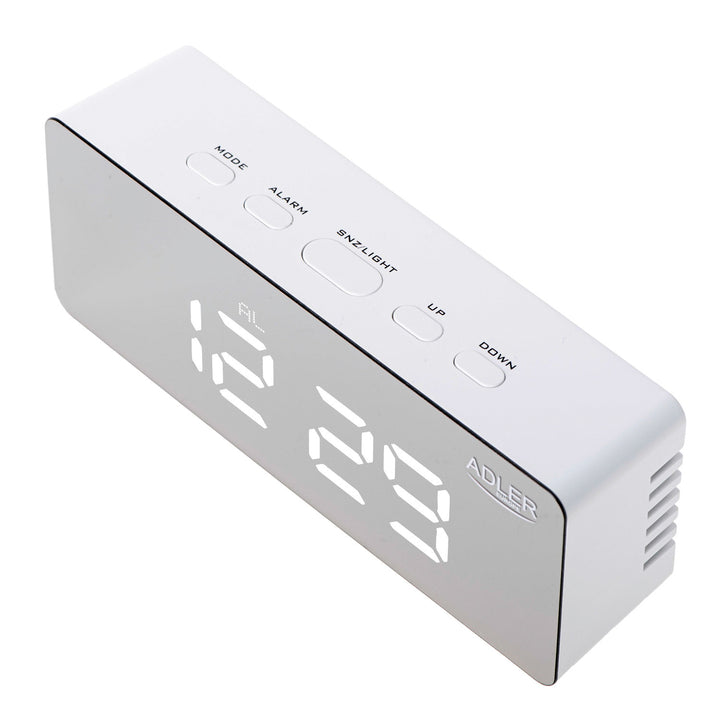 Despertador con pantalla LED y termómetro Adler AD 1189 W + 3 pilas alcalinas AAA Varta Industrial