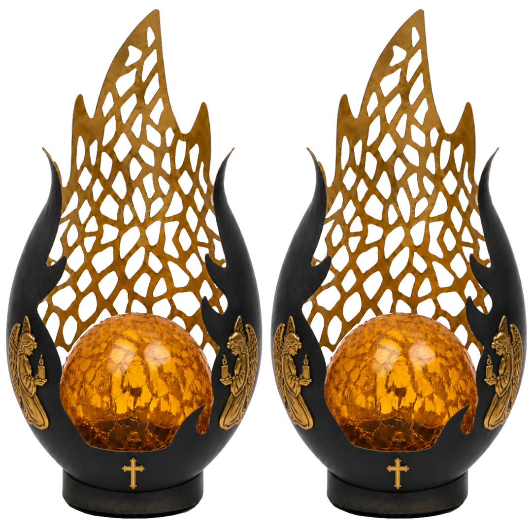 Solar Grave Candle, Eternal Flame, LED 0.06W, 20,000-hour runtime, max brightness 2 lm, 77208, Znicz-lux, 2 pieces