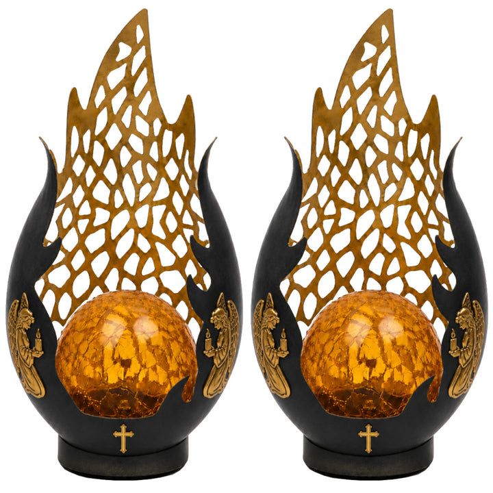 Solar Grave Candle, Eternal Flame, LED 0.06W, 20,000-hour runtime, max brightness 2 lm, 77208, Znicz-lux, 2 pieces