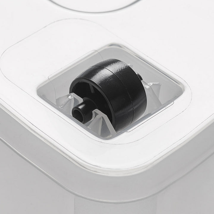 Moxom SimpleStore container, 60L capacity, transparent, snap-on lid, with casters, BPA-free, 04-0081, 3 pieces