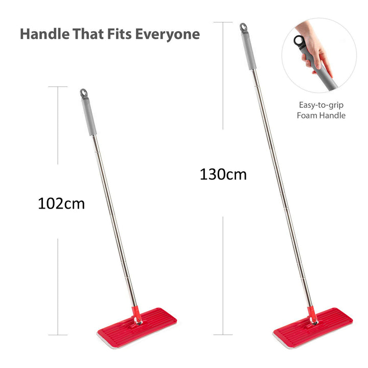 GreenBlue flat mop with bucket and wringer, two HQ microfiber pads, 5.7L capacity, MaxiClean GB870 + 4 Vileda Pur Active Colors scrub pads