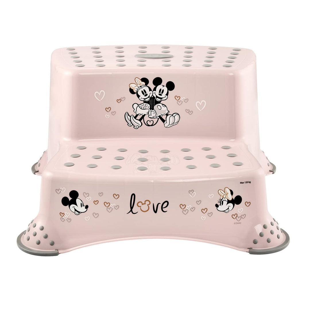 Keeeper Children's Step Stool + Two-Step Children's Step Stool, with anti-slip feature, "Minnie Mouse" series