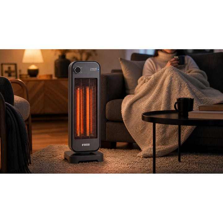 Radiador por radiación, infrarrojos, 900 W, 2 niveles de calor, Noveen