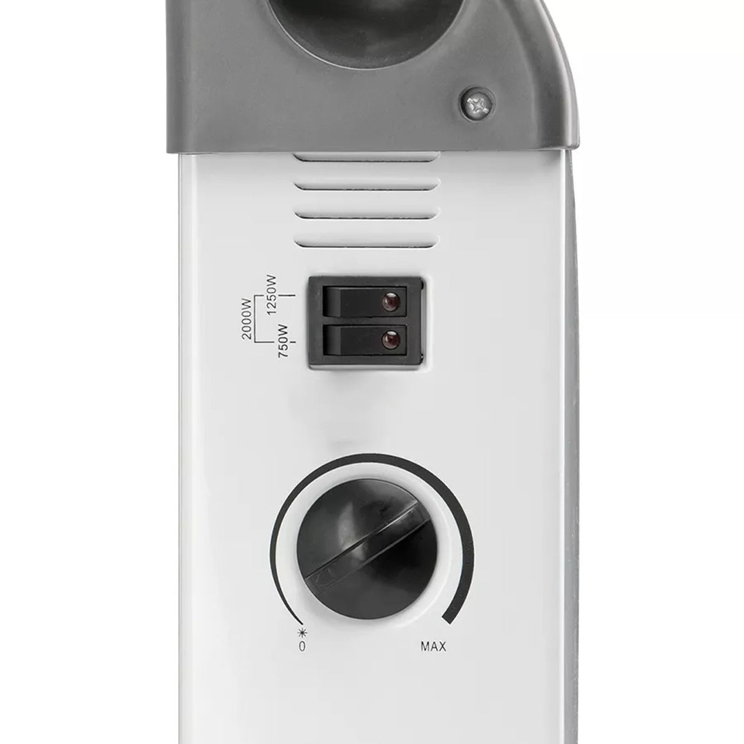 Convector eléctrico, 2000 W, con termostato, blanco, Noveen