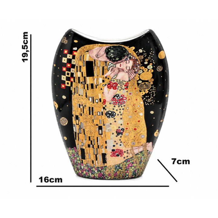 Vase en porcelaine « Le Baiser » de Gustav Klimt, Queen Isabell