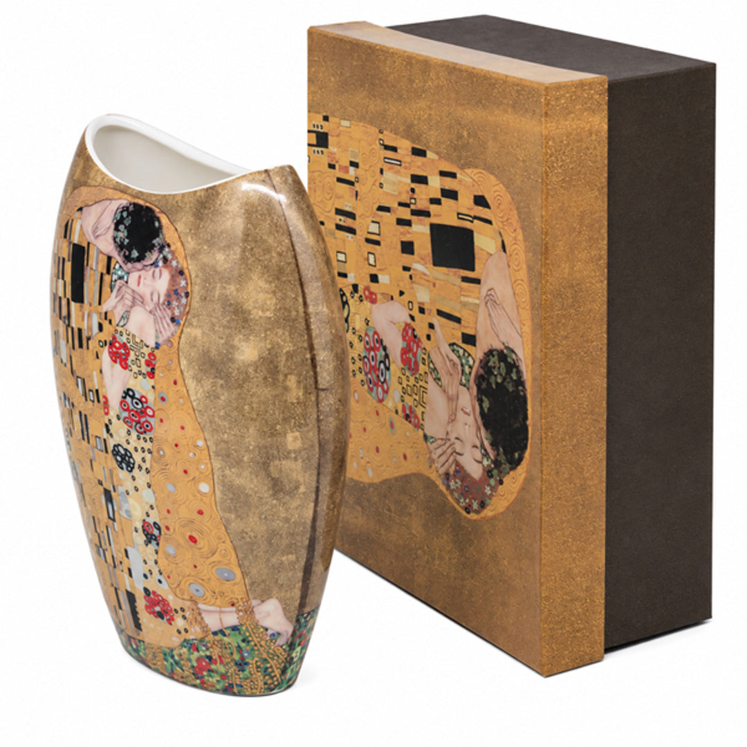 Porzellanvase in einer Geschenkbox, Kollektion „Klimt – Der Kuss“